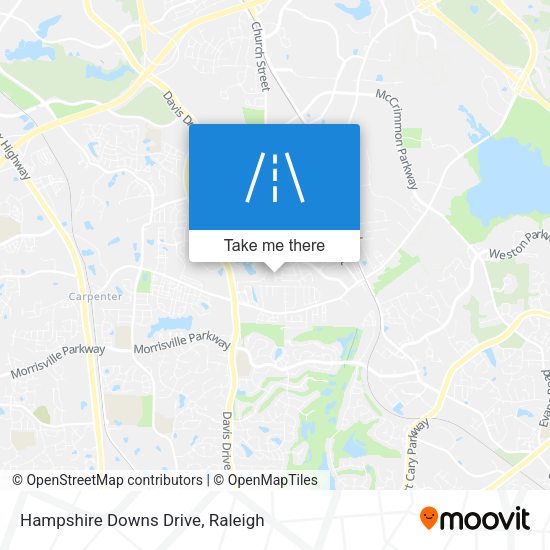 Mapa de Hampshire Downs Drive