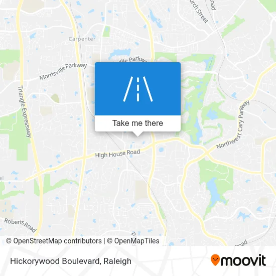 Hickorywood Boulevard map