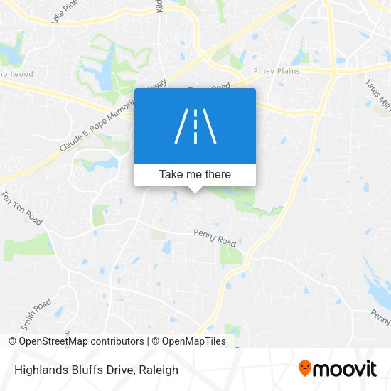 Mapa de Highlands Bluffs Drive