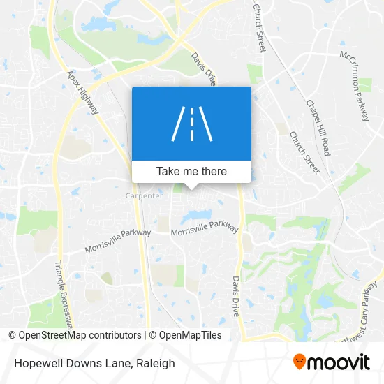 Hopewell Downs Lane map