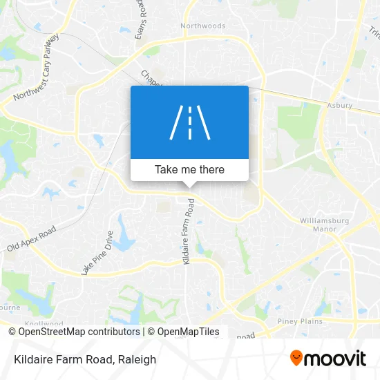 Kildaire Farm Road map