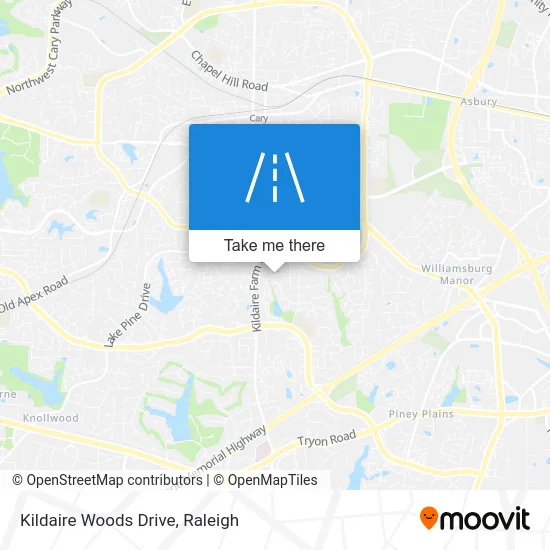 Kildaire Woods Drive map