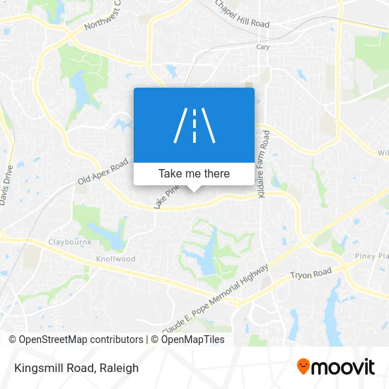 Kingsmill Road map