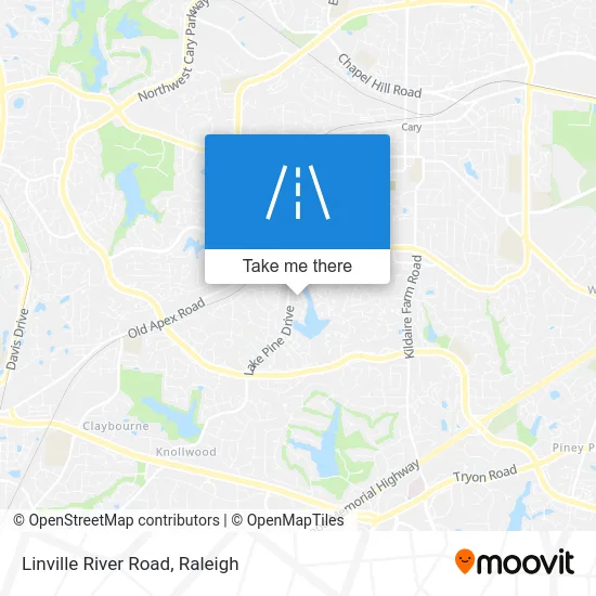 Linville River Road map