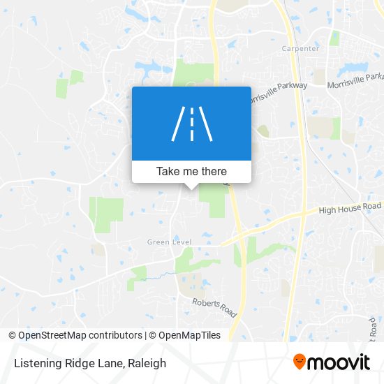 Listening Ridge Lane map