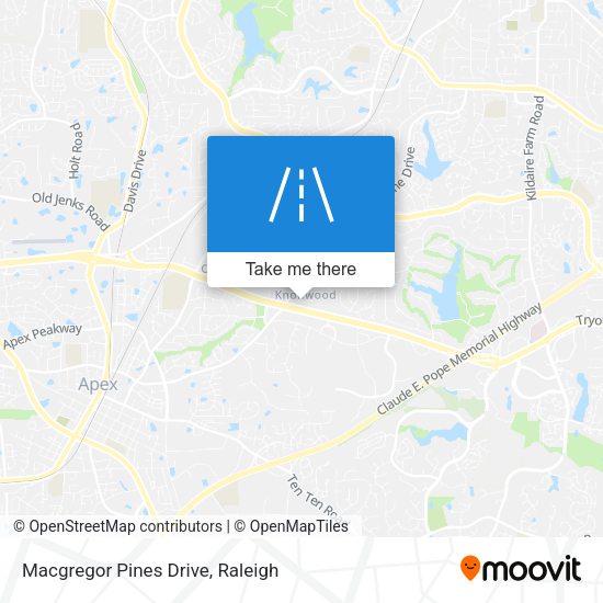 Macgregor Pines Drive map