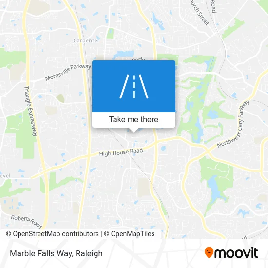 Marble Falls Way map