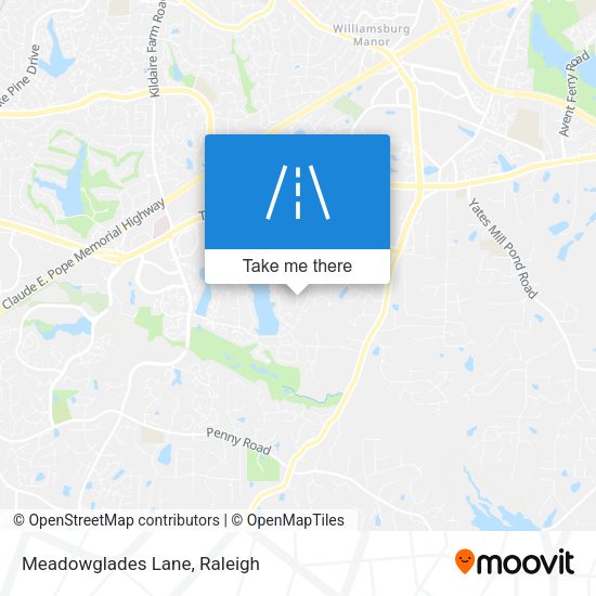 Meadowglades Lane map