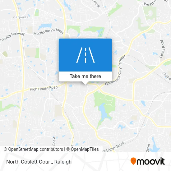 North Coslett Court map