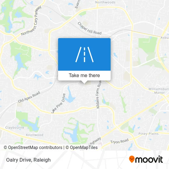 Oalry Drive map