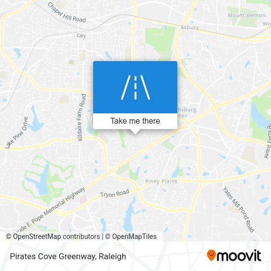 Pirates Cove Greenway map