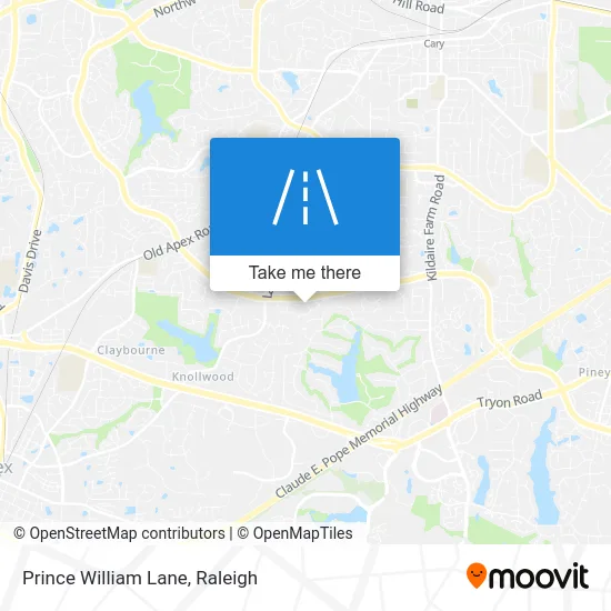 Prince William Lane map