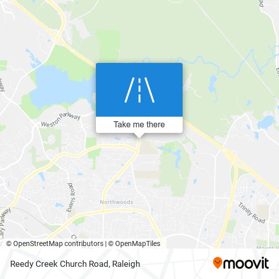 Reedy Creek Church Road map