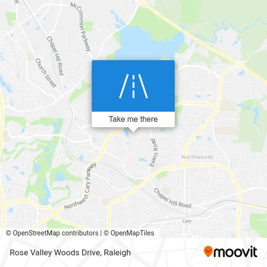 Rose Valley Woods Drive map