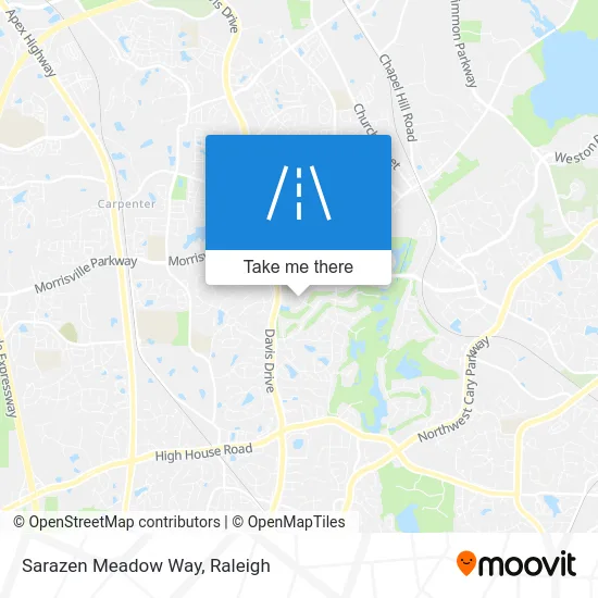 Sarazen Meadow Way map