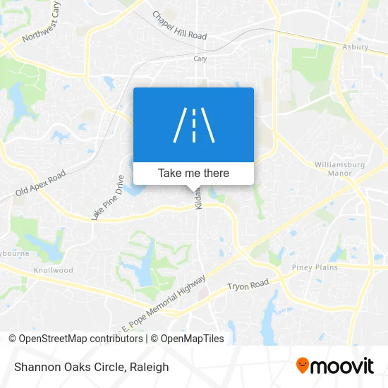 Shannon Oaks Circle map