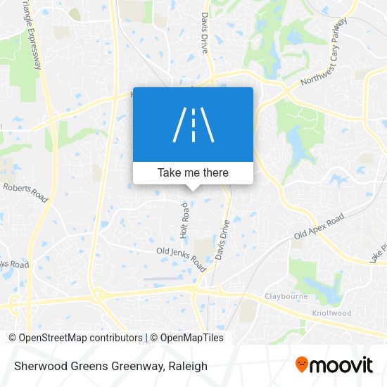 Sherwood Greens Greenway map