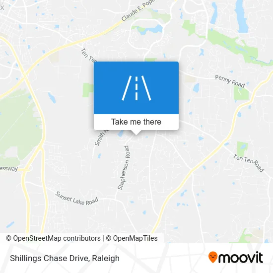 Shillings Chase Drive map