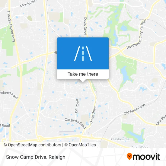 Snow Camp Drive map