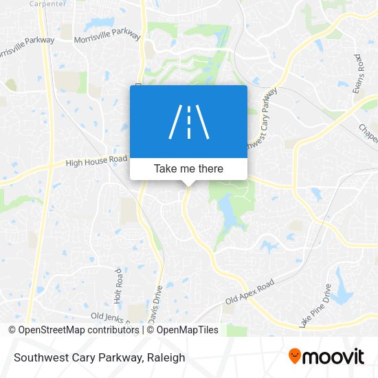 Southwest Cary Parkway map