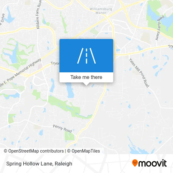 Spring Hollow Lane map