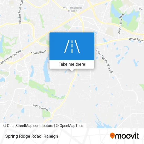 Spring Ridge Road map
