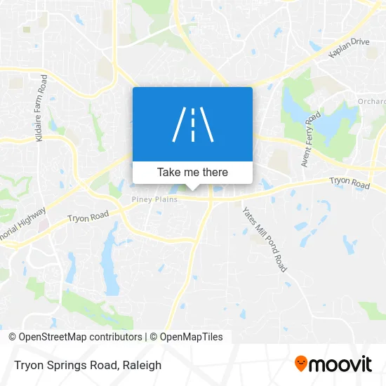 Tryon Springs Road map