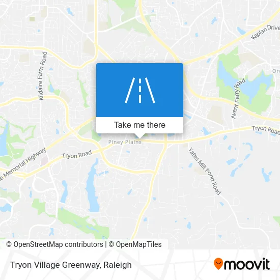 Tryon Village Greenway map