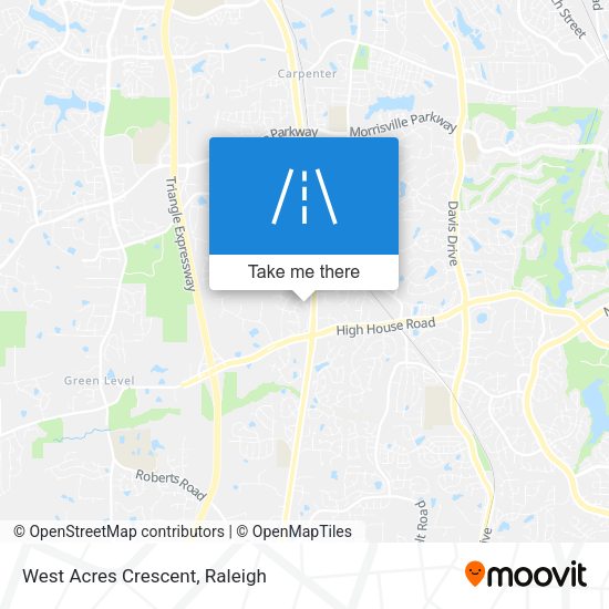 West Acres Crescent map