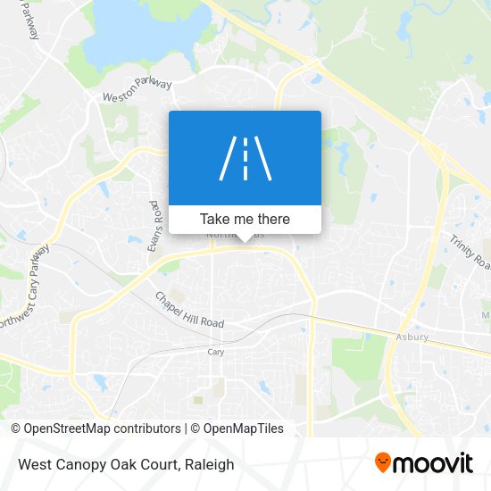 Mapa de West Canopy Oak Court
