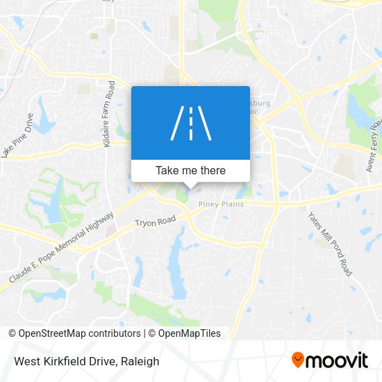 West Kirkfield Drive map