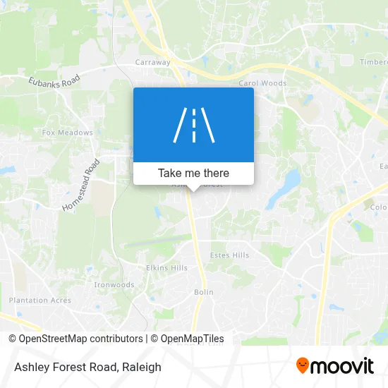 Ashley Forest Road map
