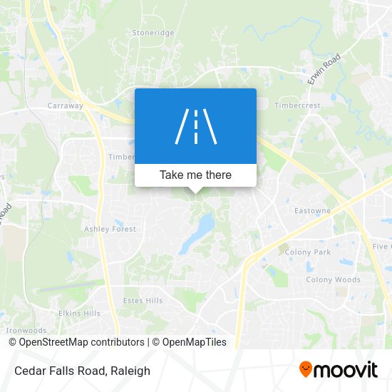 Mapa de Cedar Falls Road