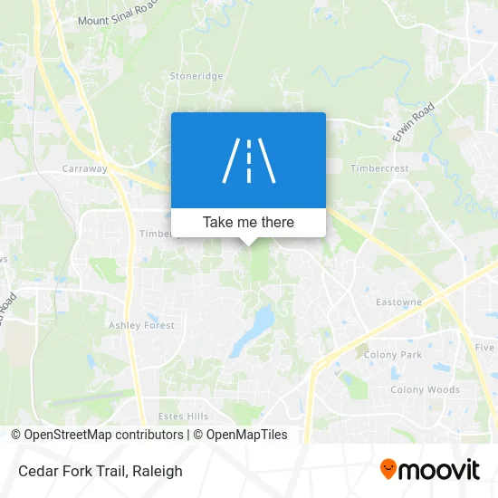 Cedar Fork Trail map