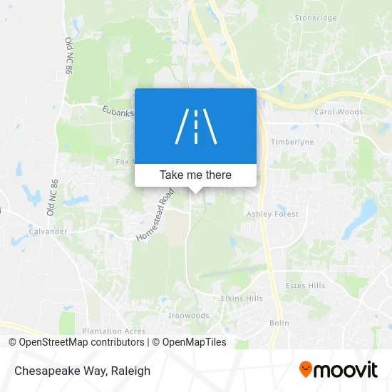 Chesapeake Way map