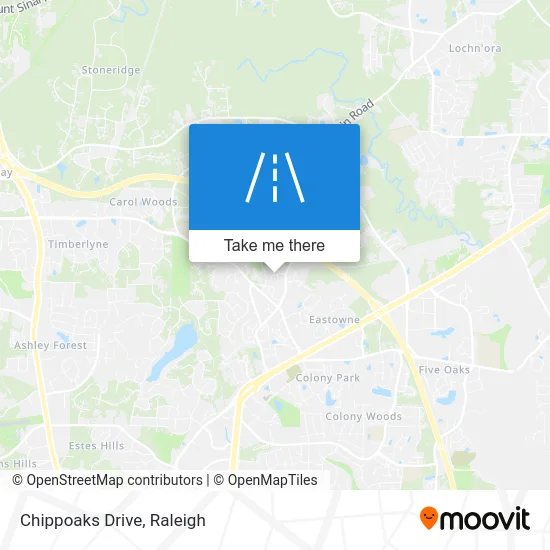 Chippoaks Drive map