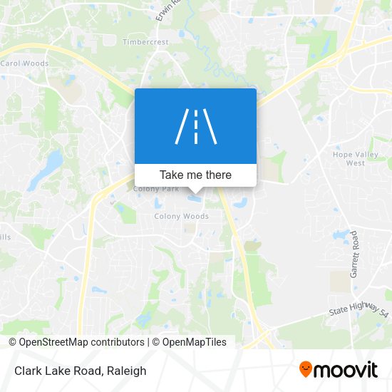 Clark Lake Road map