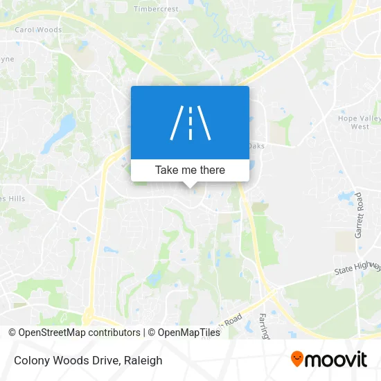 Colony Woods Drive map