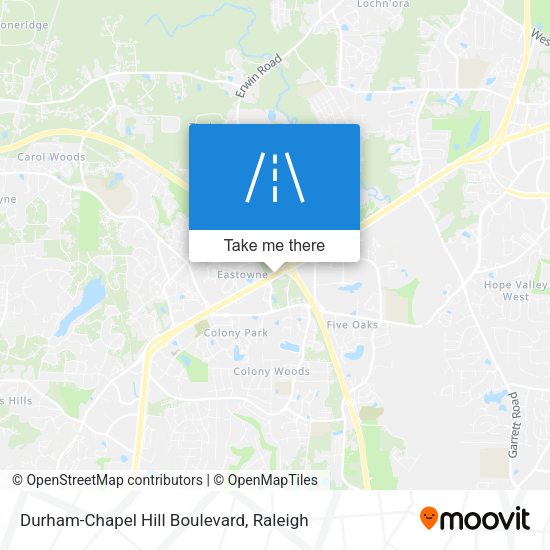 Durham-Chapel Hill Boulevard map