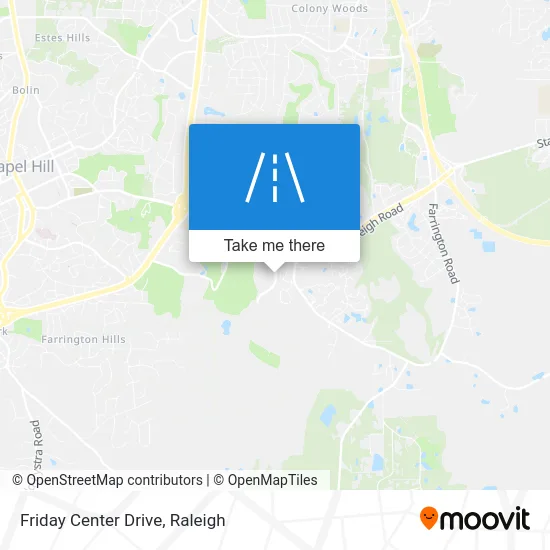 Friday Center Drive map
