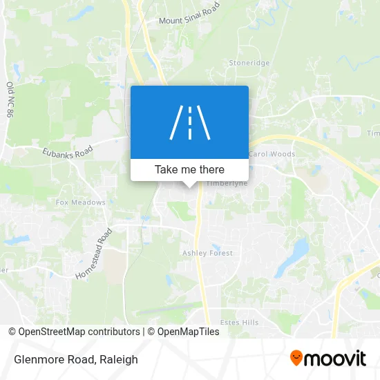 Glenmore Road map