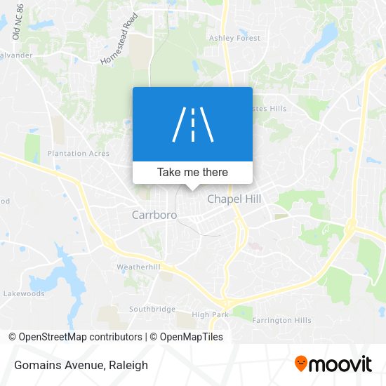 Mapa de Gomains Avenue