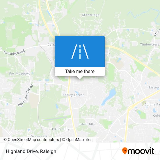 Mapa de Highland Drive