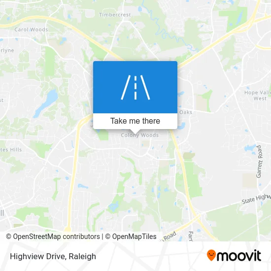 Highview Drive map