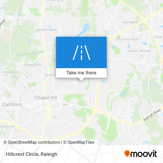 Hillcrest Circle map