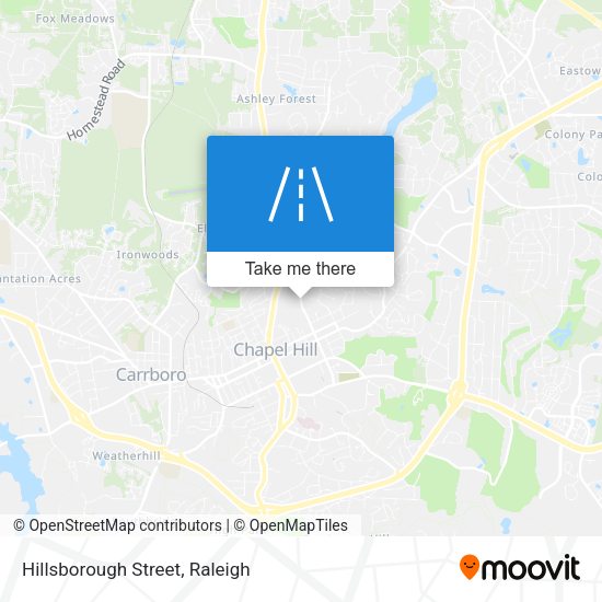 Hillsborough Street map