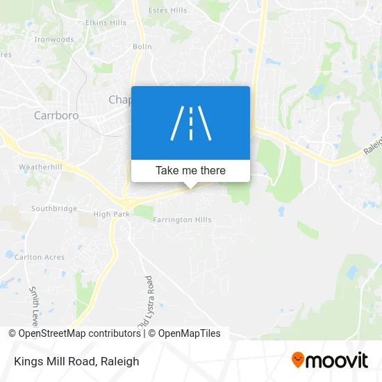 Kings Mill Road map