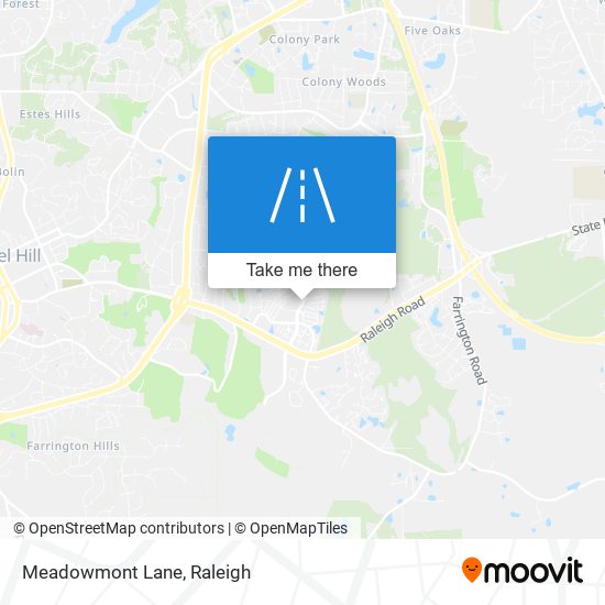 Meadowmont Lane map