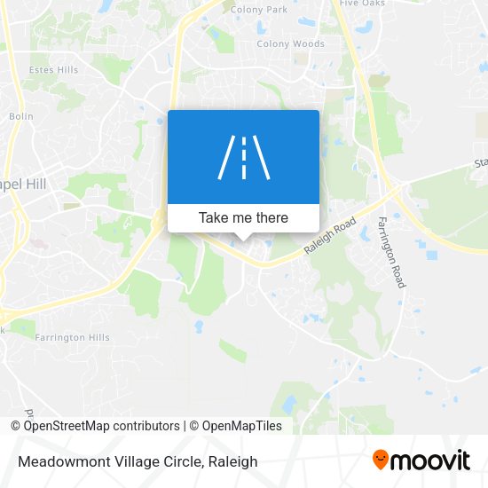 Mapa de Meadowmont Village Circle