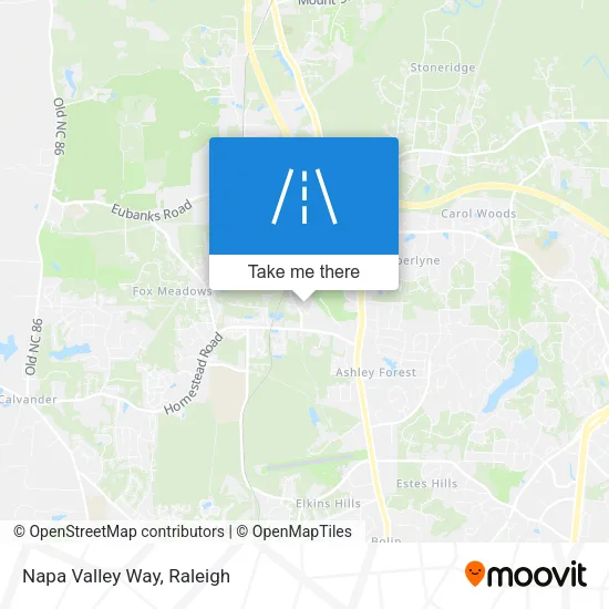 Napa Valley Way map